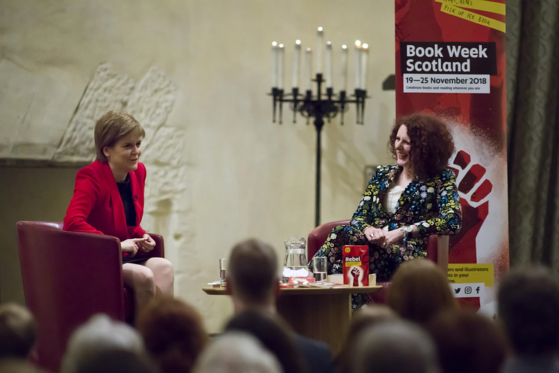 First Minister Nicola Sturgeon and Maggie O'Farrell